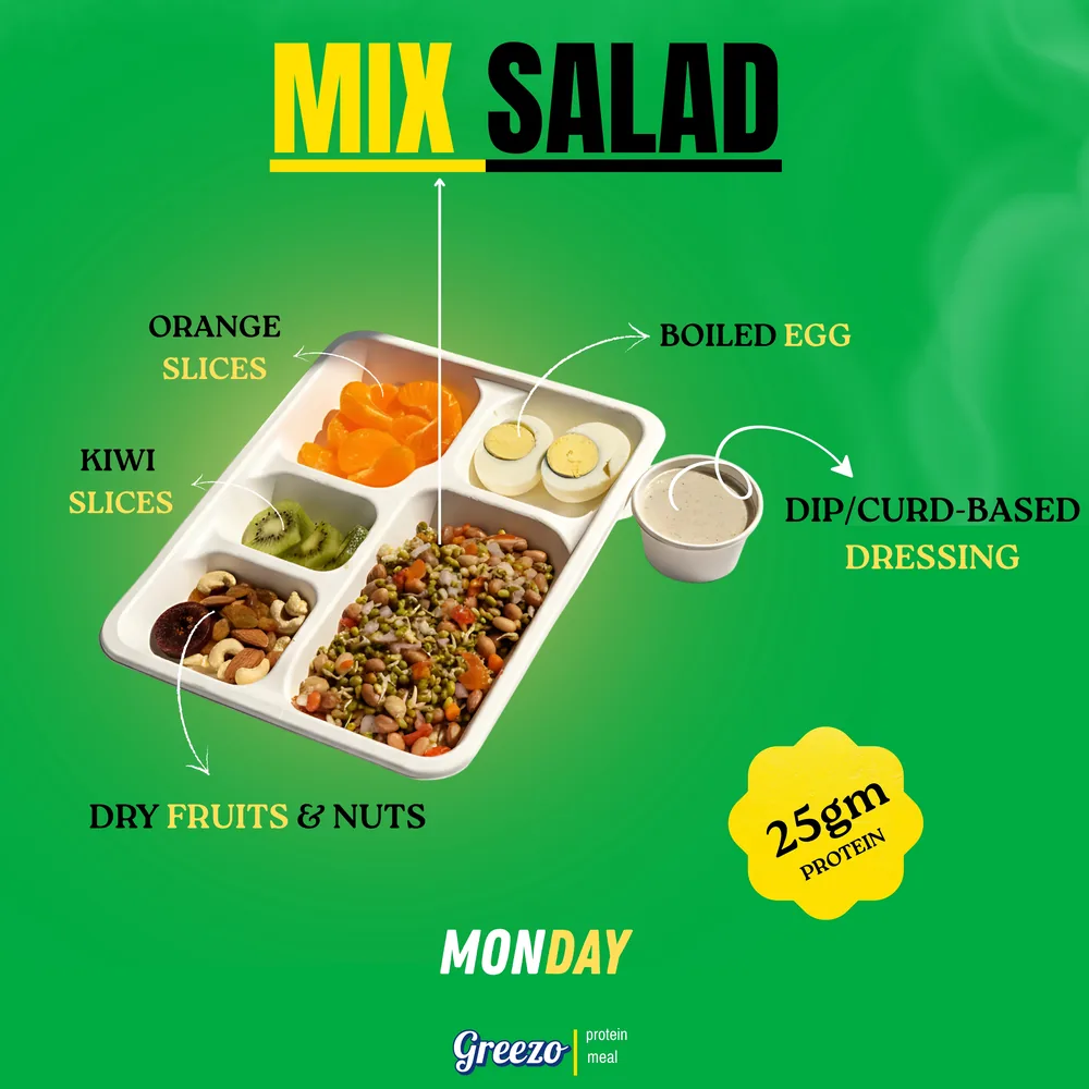Greezo weekly menu post: Monday mix salad