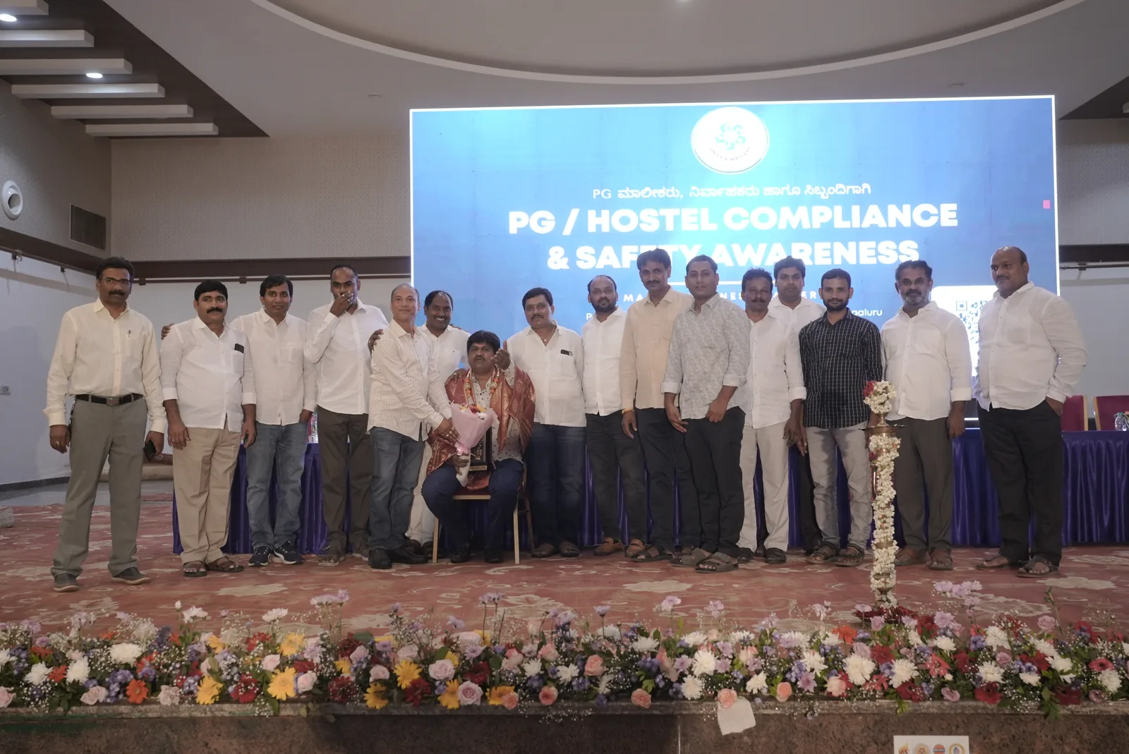PG Association members at a PG and hostel safety awareness event, Bengaluru